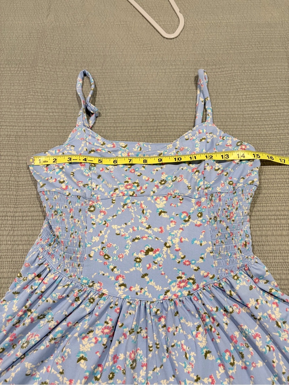 Urban Outfitters Blue Floral Romper Mini Dress Size Medium - Picture 8 of 11